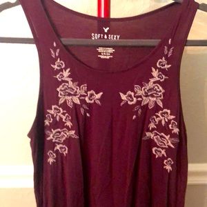 AE Outfitters Soft & Sexy Tee, Small, Maroon.
